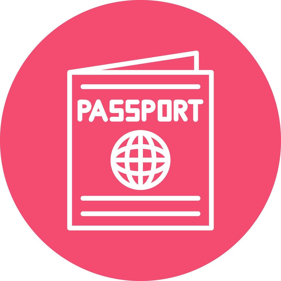 diseño de icono de vector de pasaporte