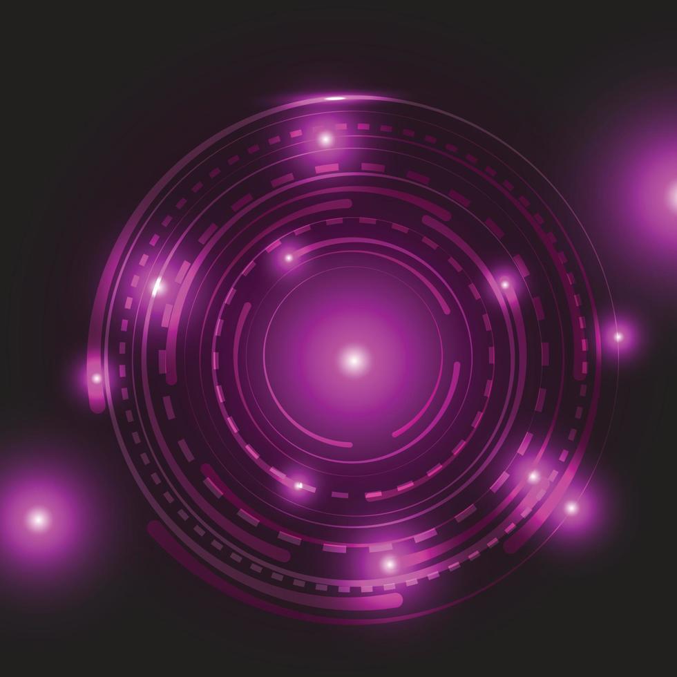 Beautiful pink glowing circle light vector