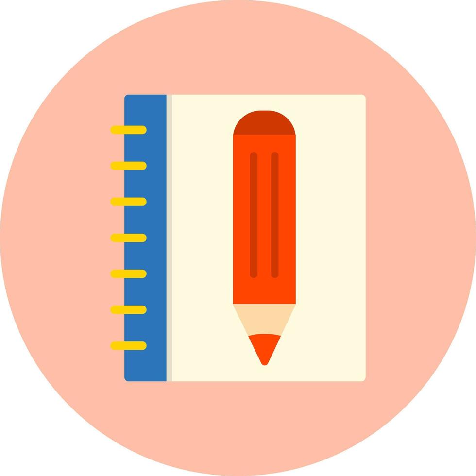 icono de vector de cuaderno de bocetos