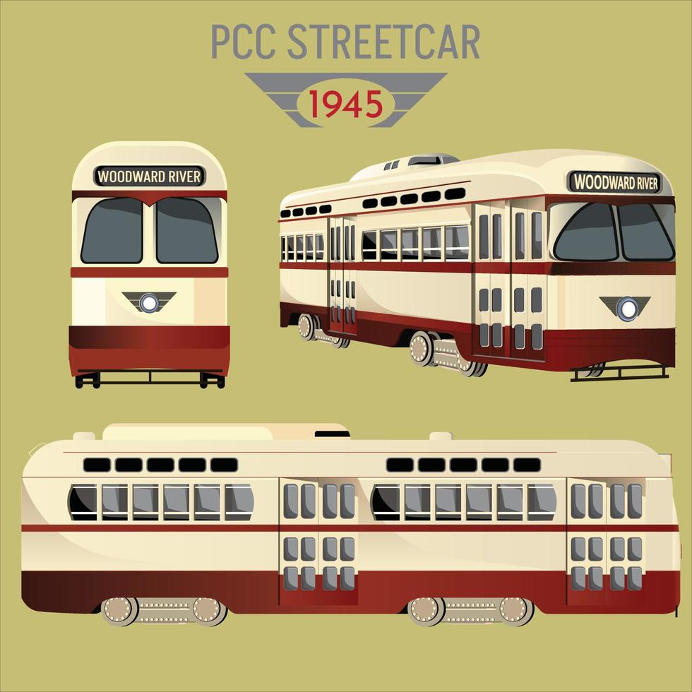 Tram set, vector city transport. train streetcar logo vector icon template.