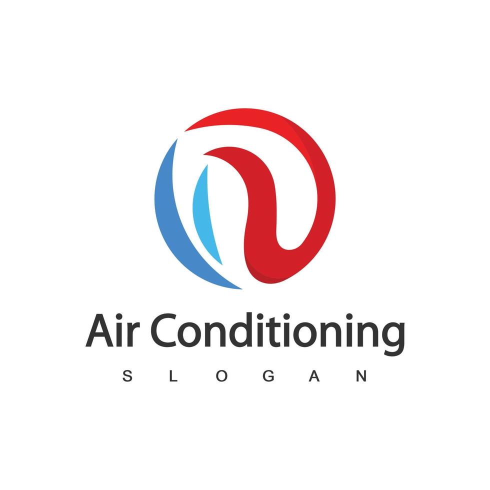 logotipo de aire acondicionado, concepto de logotipo hvac vector