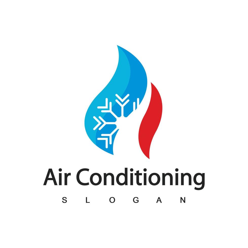 logotipo de aire acondicionado, concepto de logotipo hvac vector