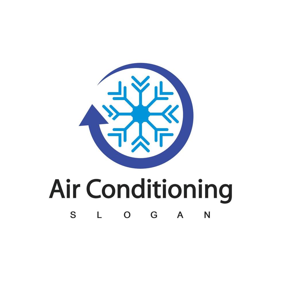 logotipo de aire acondicionado, concepto de logotipo hvac vector