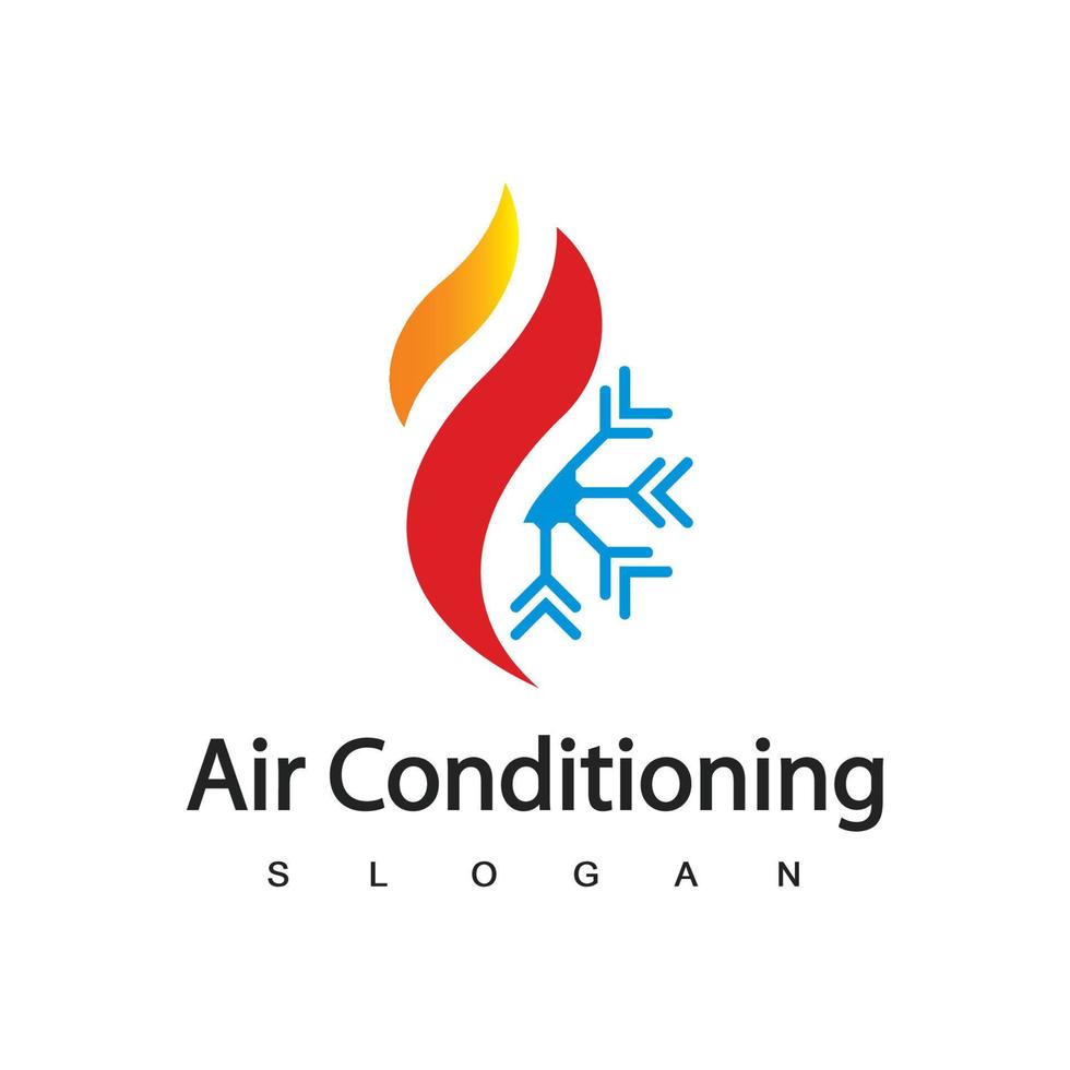 logotipo de aire acondicionado, concepto de logotipo hvac vector