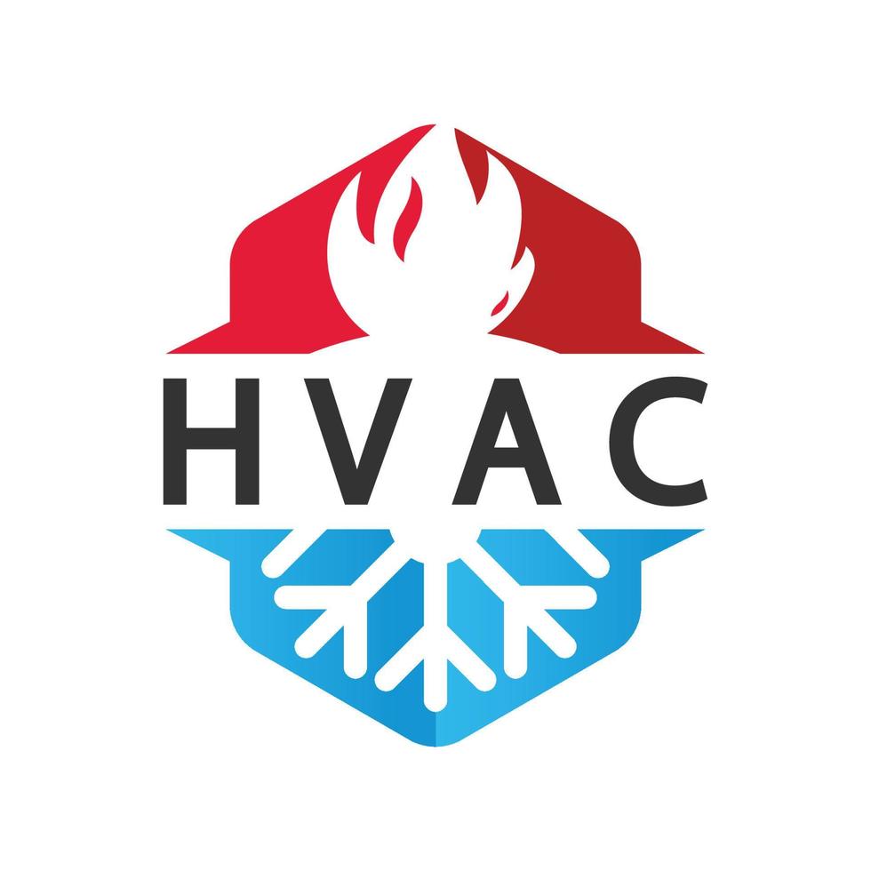 logotipo de aire acondicionado, concepto de logotipo hvac vector