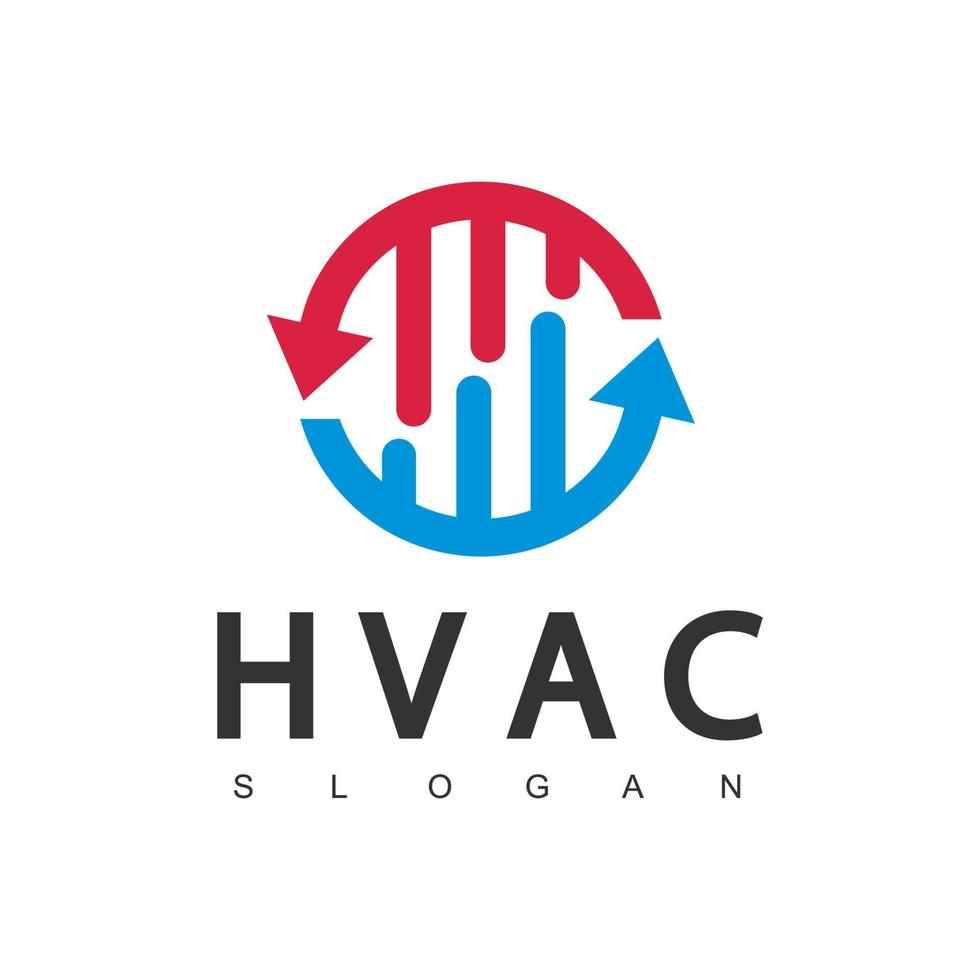 logotipo de aire acondicionado, concepto de logotipo hvac vector