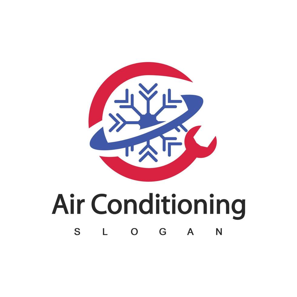 logotipo de aire acondicionado, concepto de logotipo hvac vector