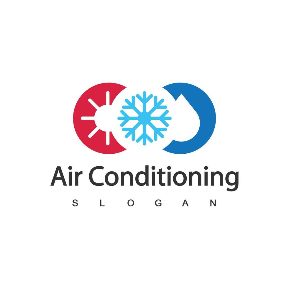 logotipo de aire acondicionado, concepto de logotipo hvac vector