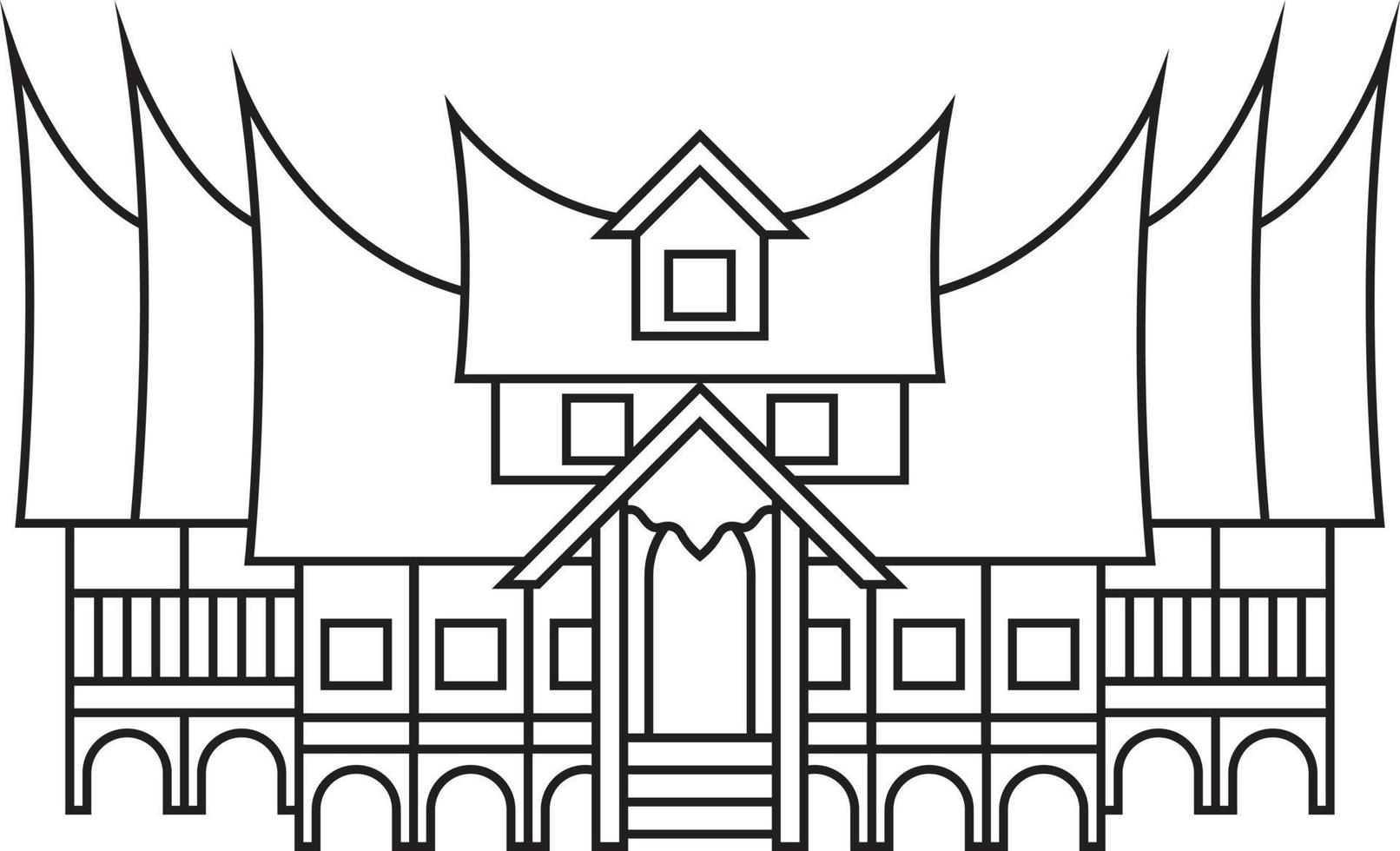 Rumah Gadang aka Indonesian Traditional House vector