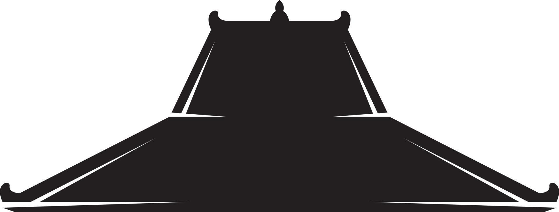 Roof of Rumah Joglo aka Indonesian Traditional House vector