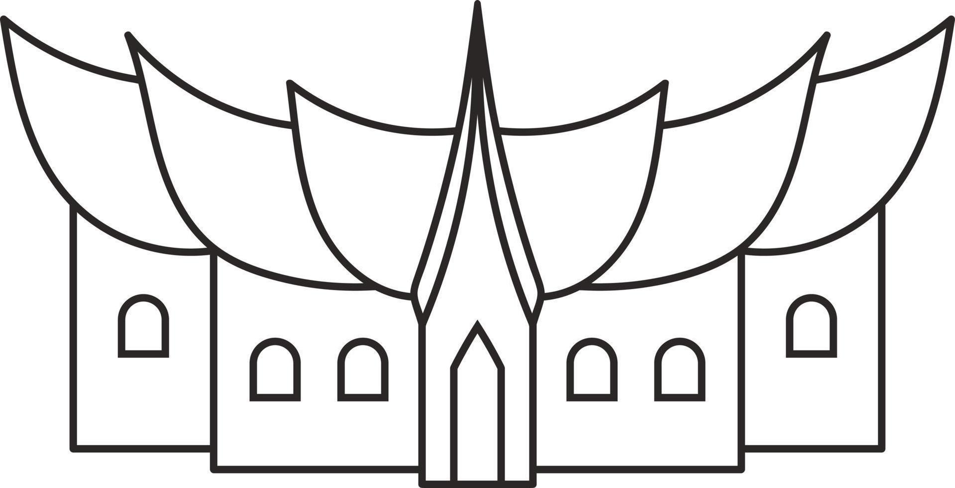 Rumah Gadang aka Indonesian Traditional House vector