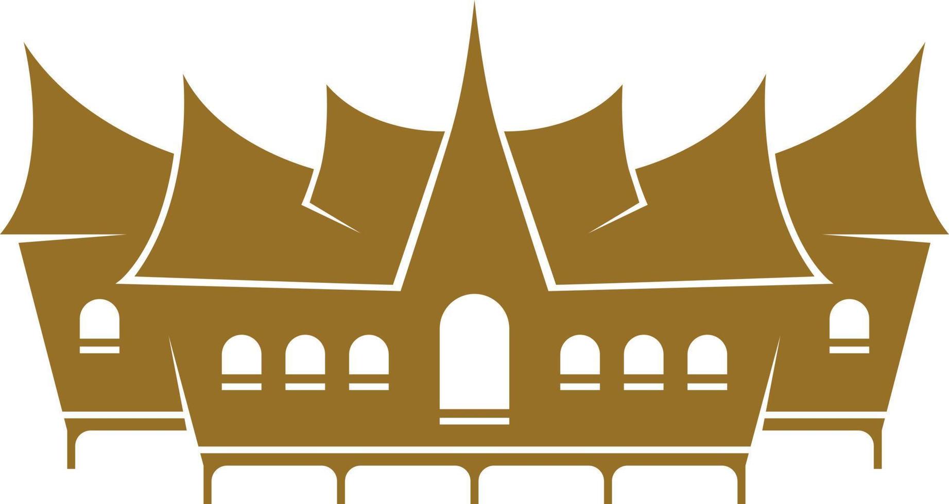 Rumah Gadang aka Indonesian Traditional House vector