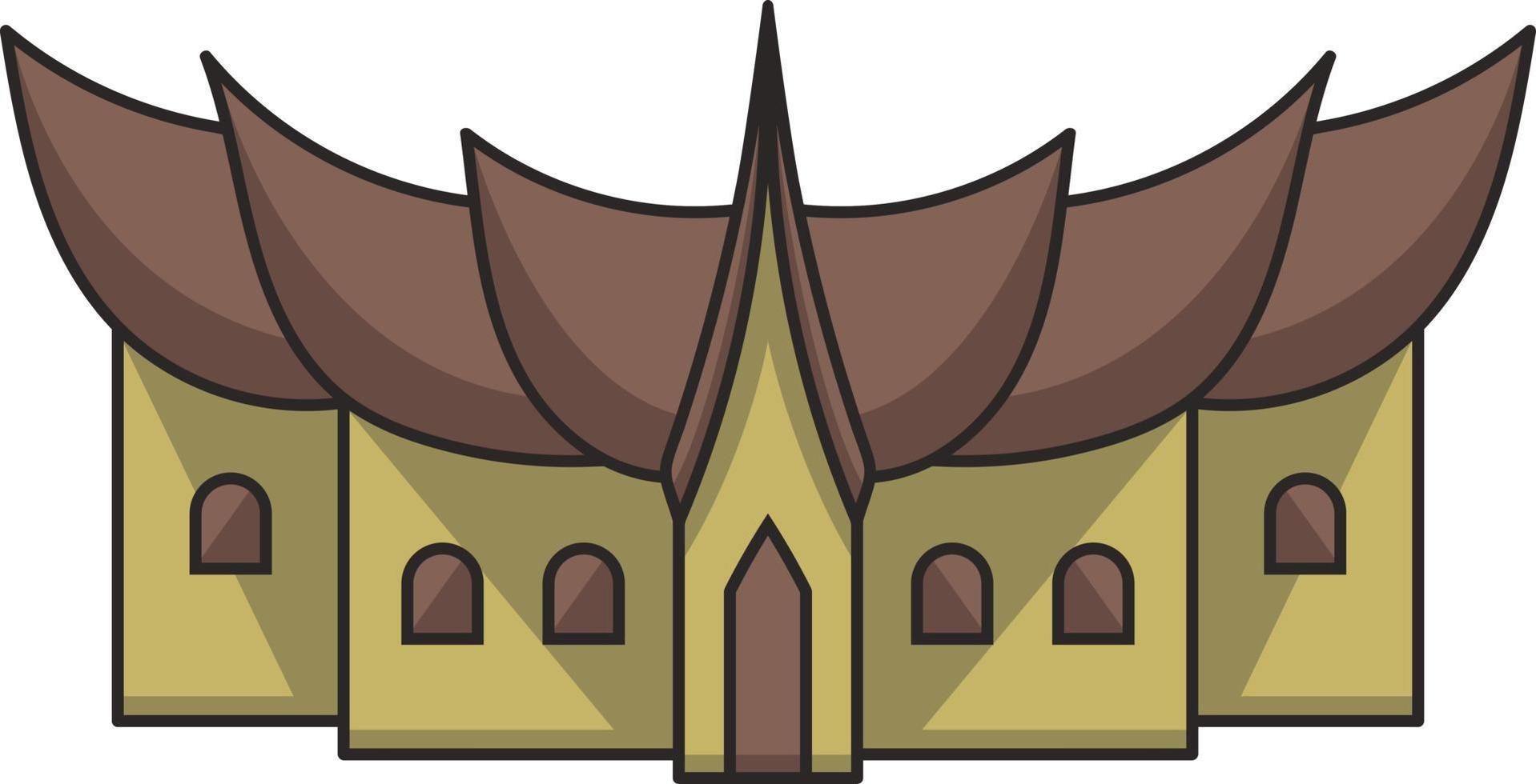 Rumah Gadang aka Indonesian Traditional House vector