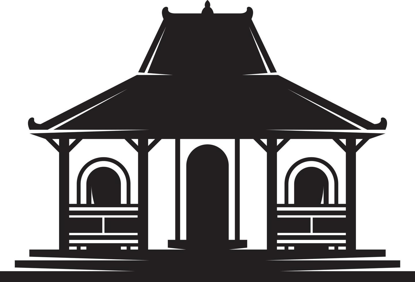 Rumah Joglo aka Indonesian Traditional House vector