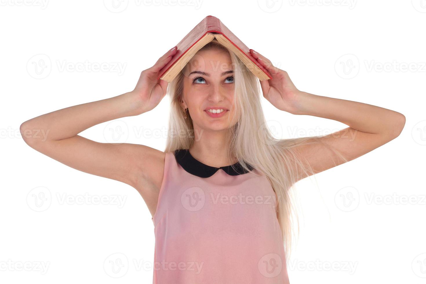 The girl with books photo