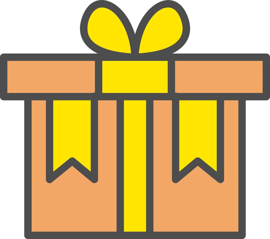 icono de vector de caja de regalo