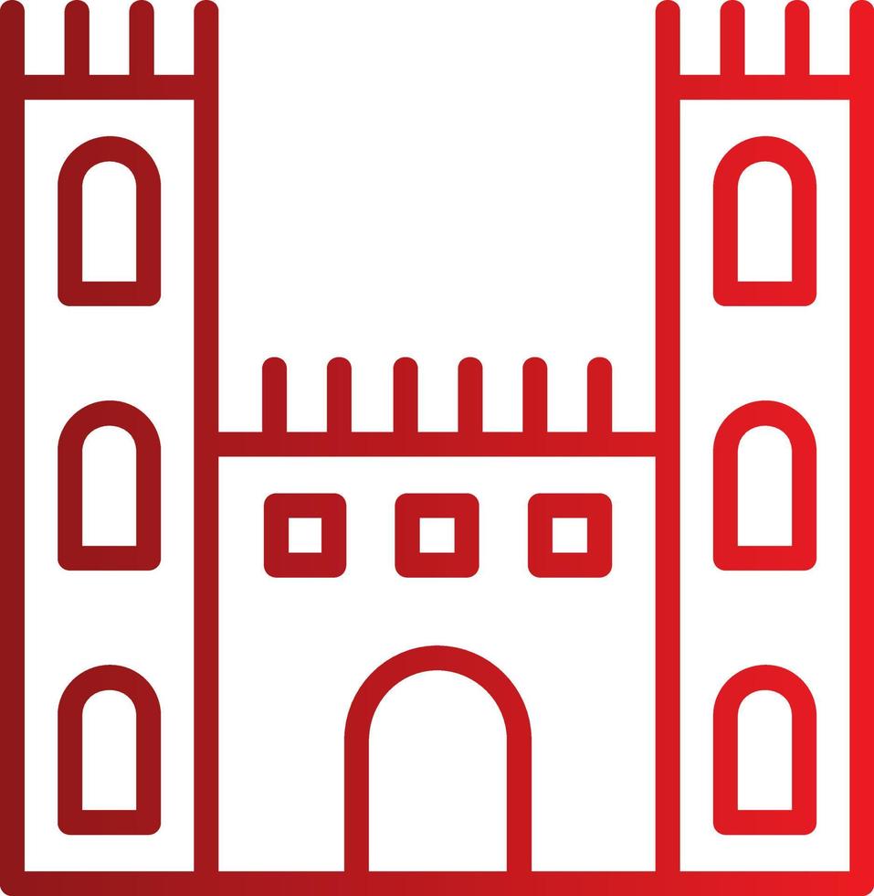 icono de vector de castillo