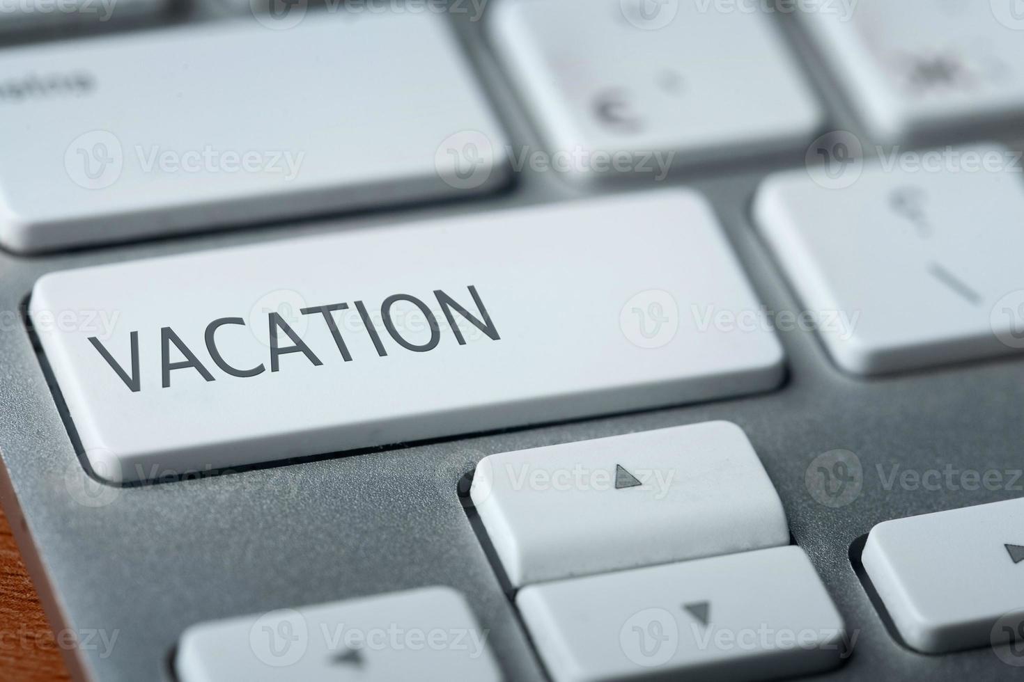 vacation button on keyboard photo