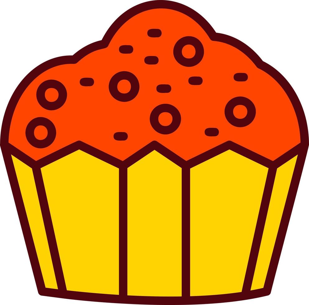 icono de vector de cupcake