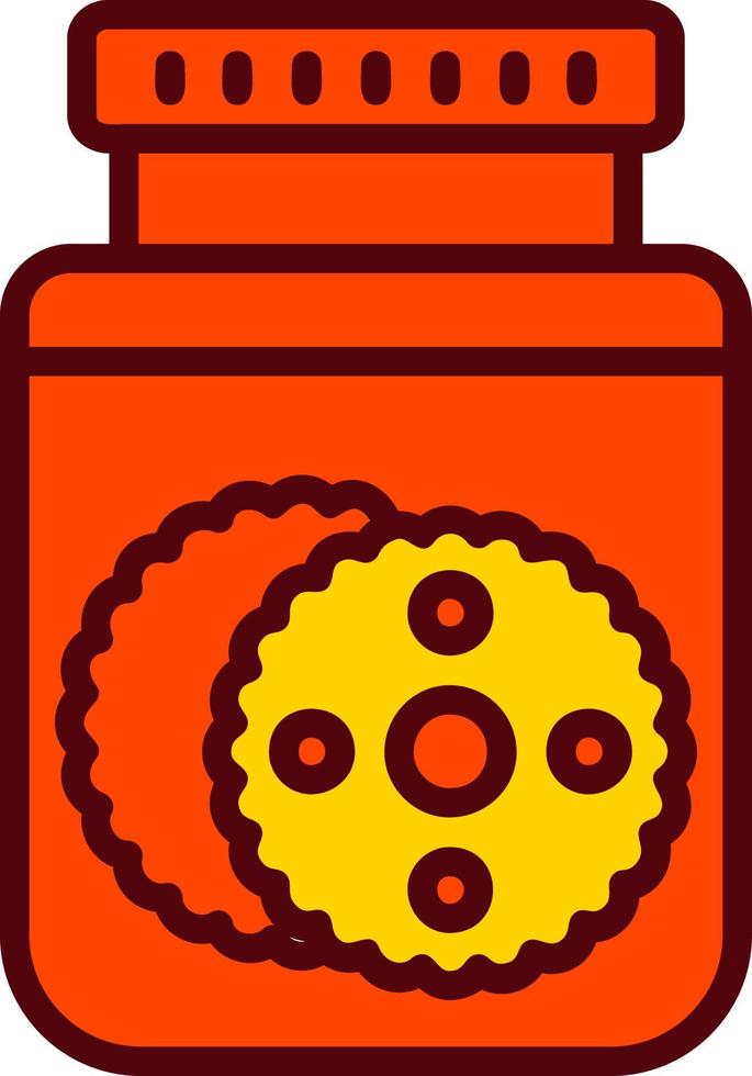 icono de vector de tarro de galletas