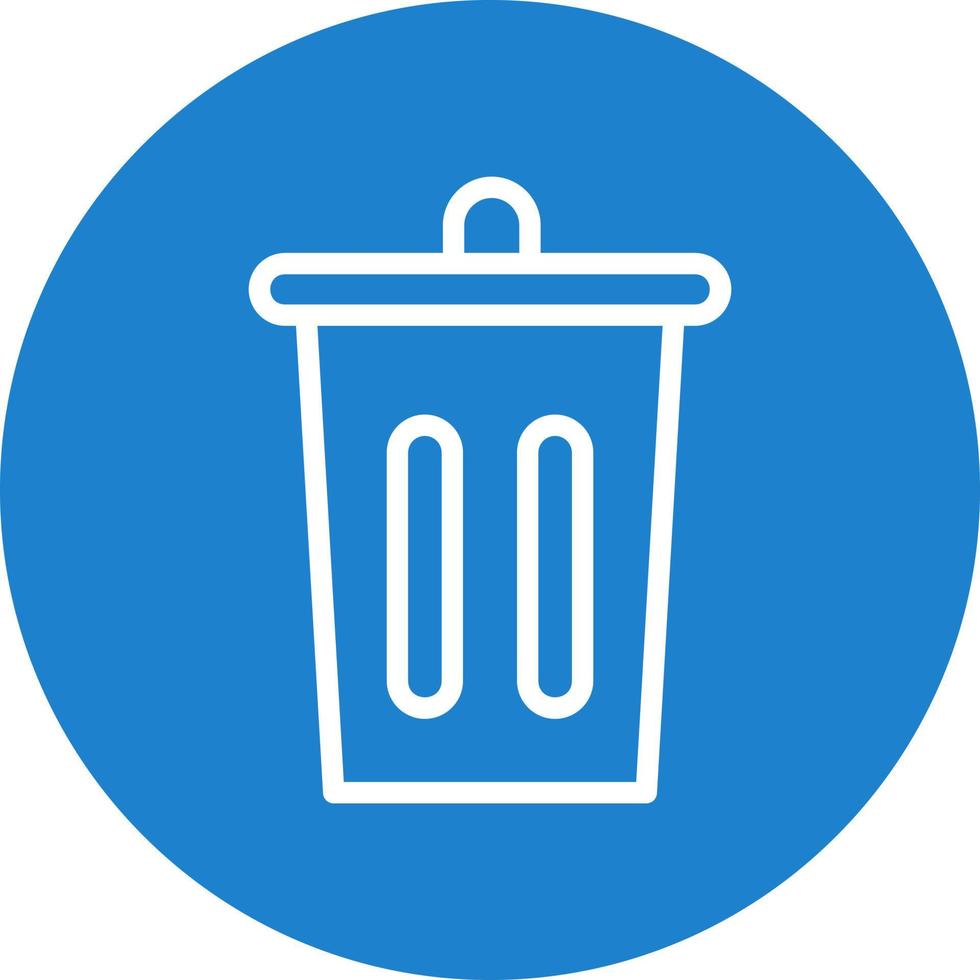 Trash Bin Vector Icon Design