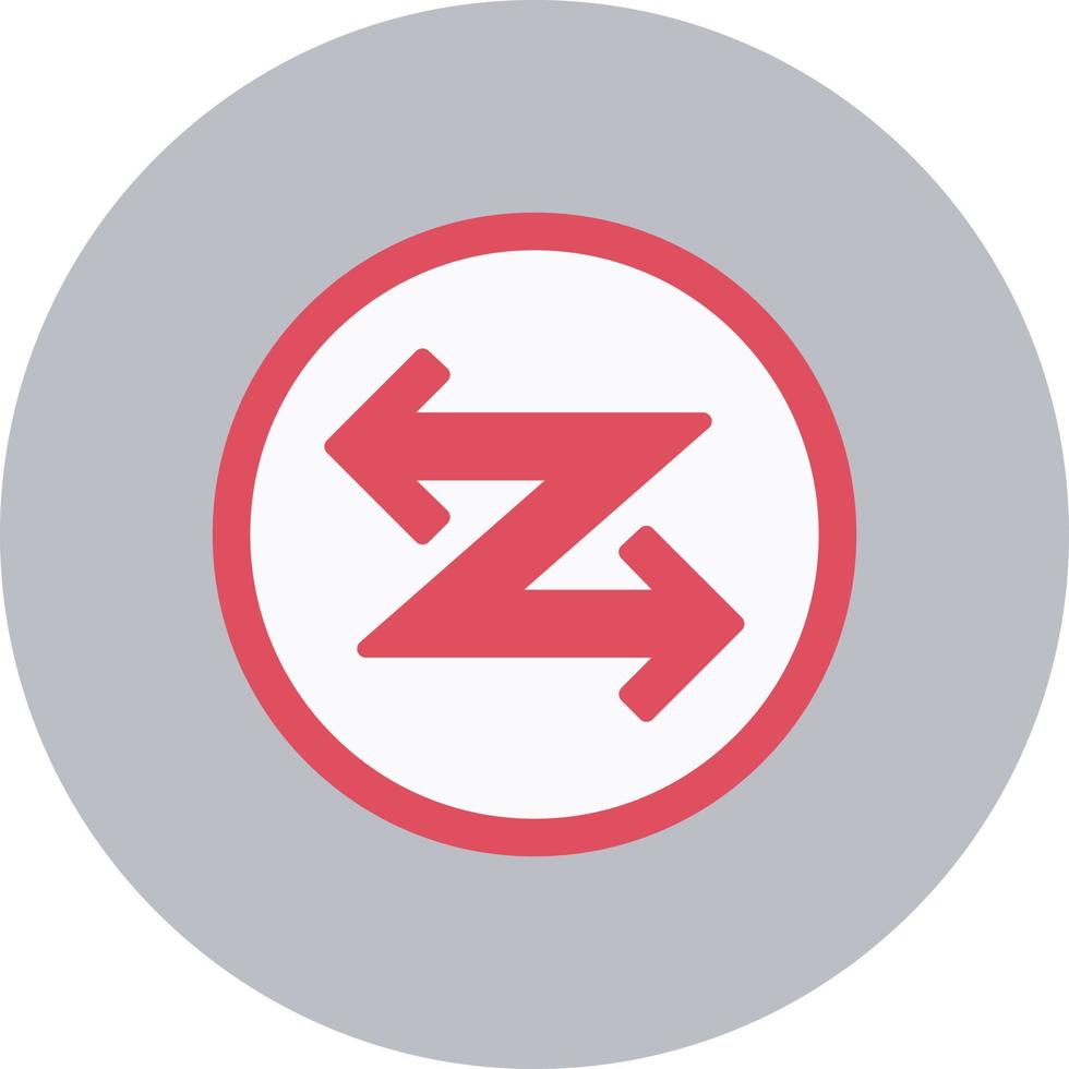 Zigzag Arrow Vector Icon