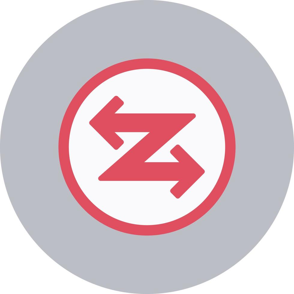 Zigzag Arrow Vector Icon