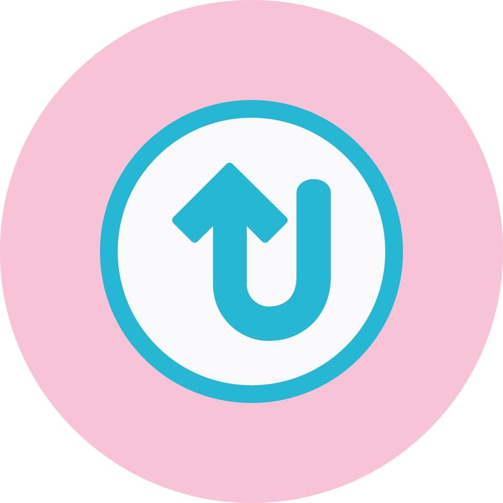 Turn Up Arrow Vector Icon