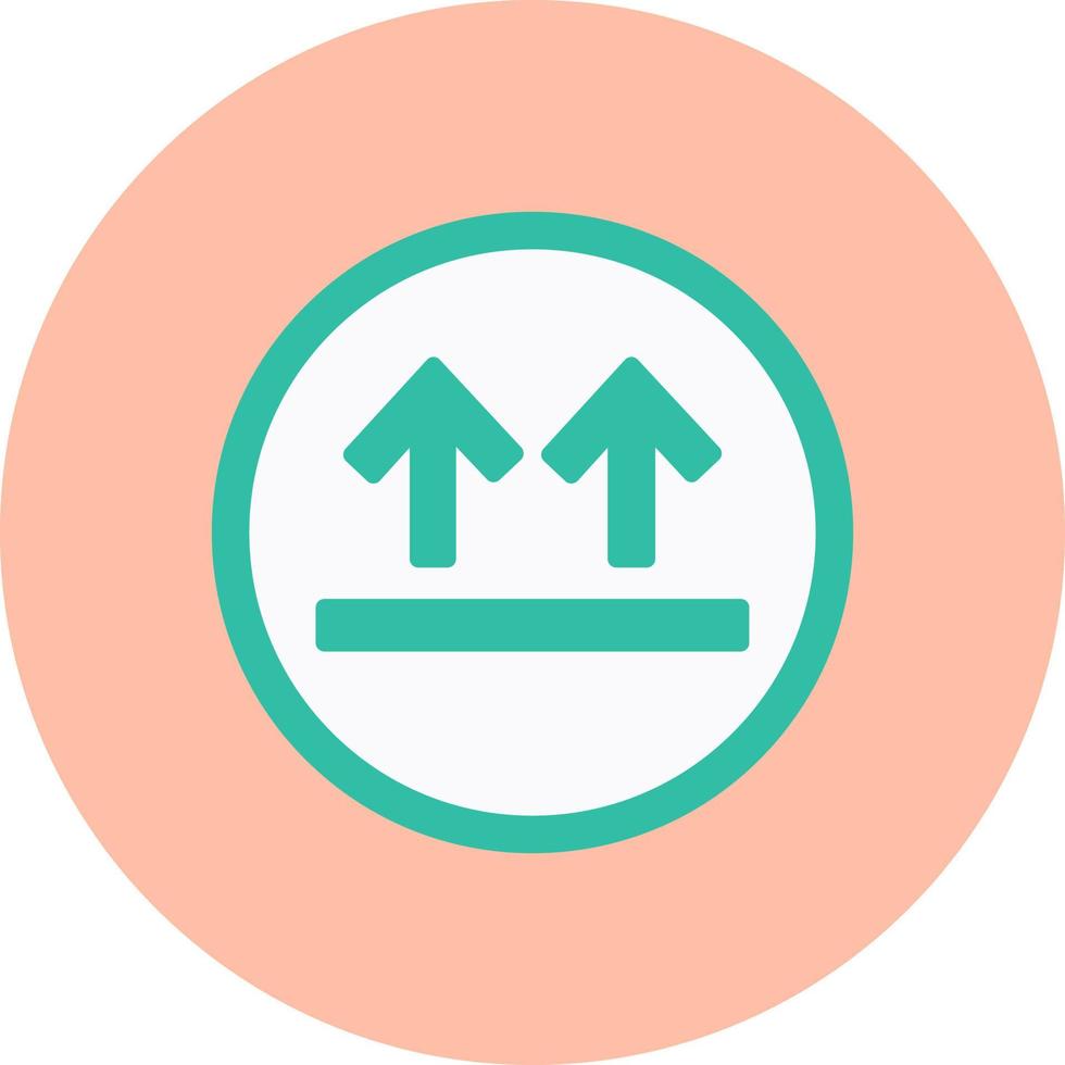 This Side Up Arrow Vector Icon