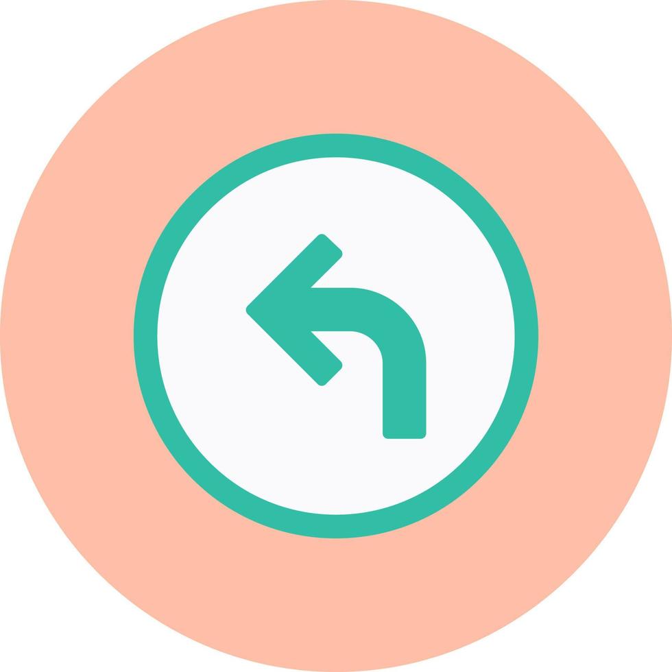 Turn Left Arrow Vector Icon