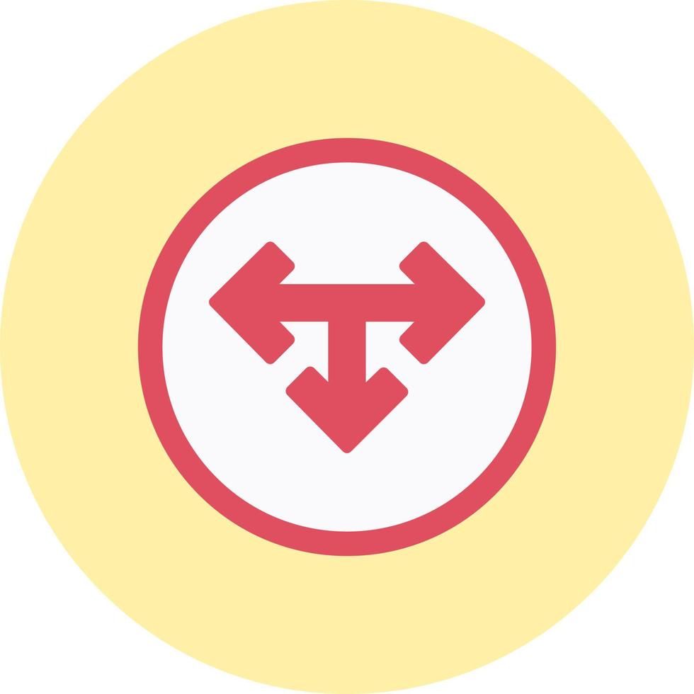 T Junction Vector Icon
