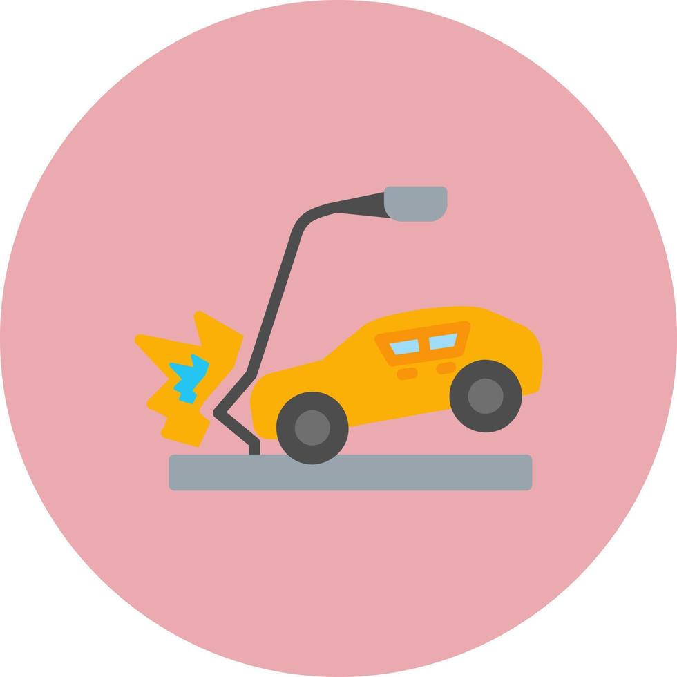 icono de vector de coche de accidente