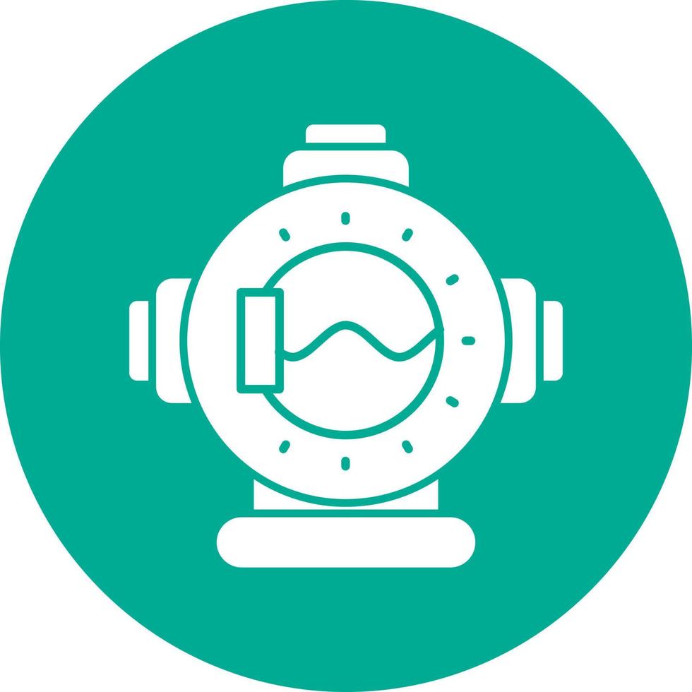 Diving Helmet Vector Icon Design