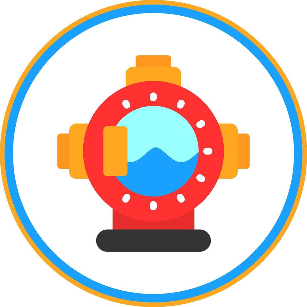 Diving Helmet Vector Icon Design