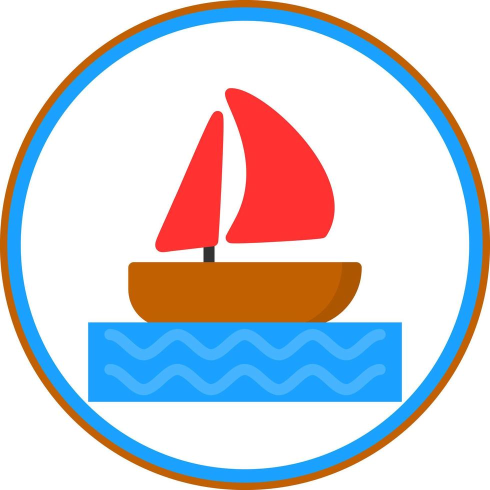 Sailboat Vector Icon Design