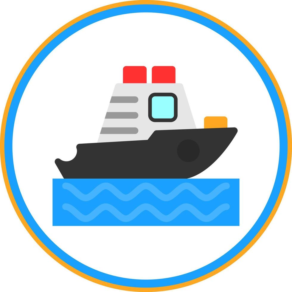 Yatch Vector Icon Design
