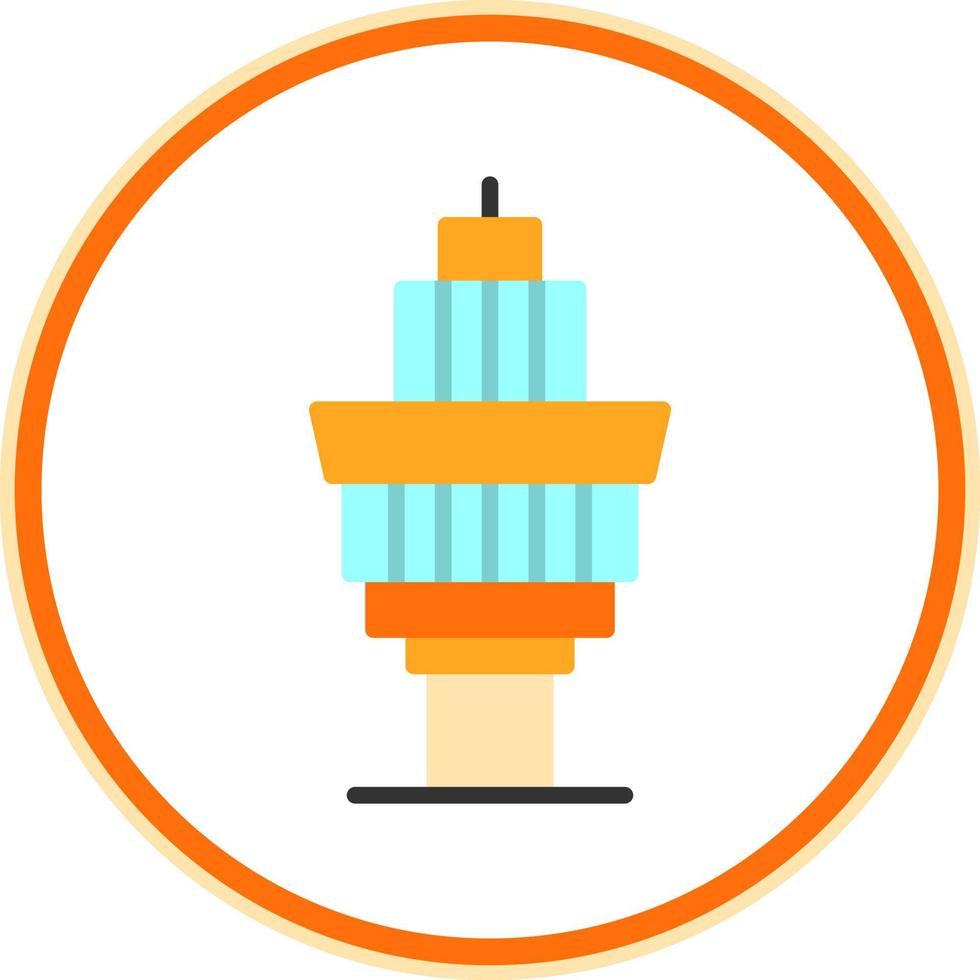 Control Tower Vector Icon Design