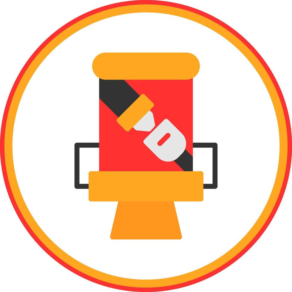 Seat Belt Vector Icon Design