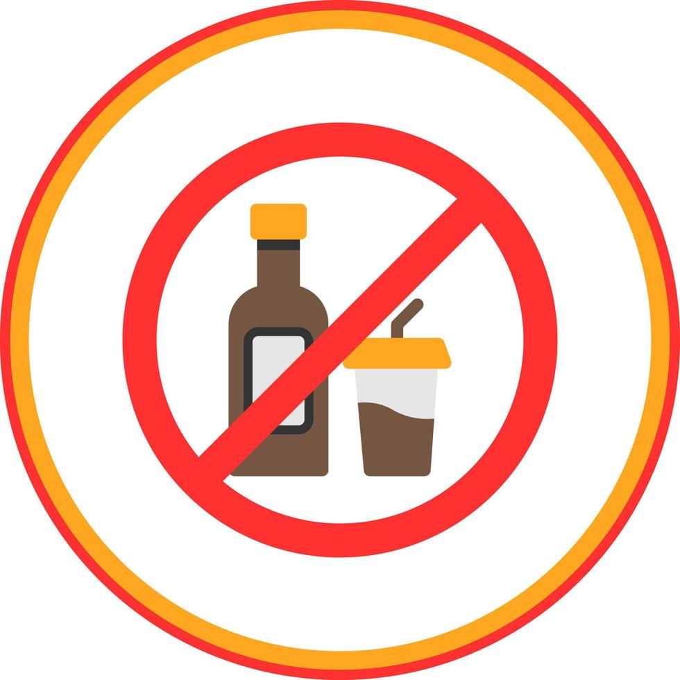 No Drink Vector Icon Design