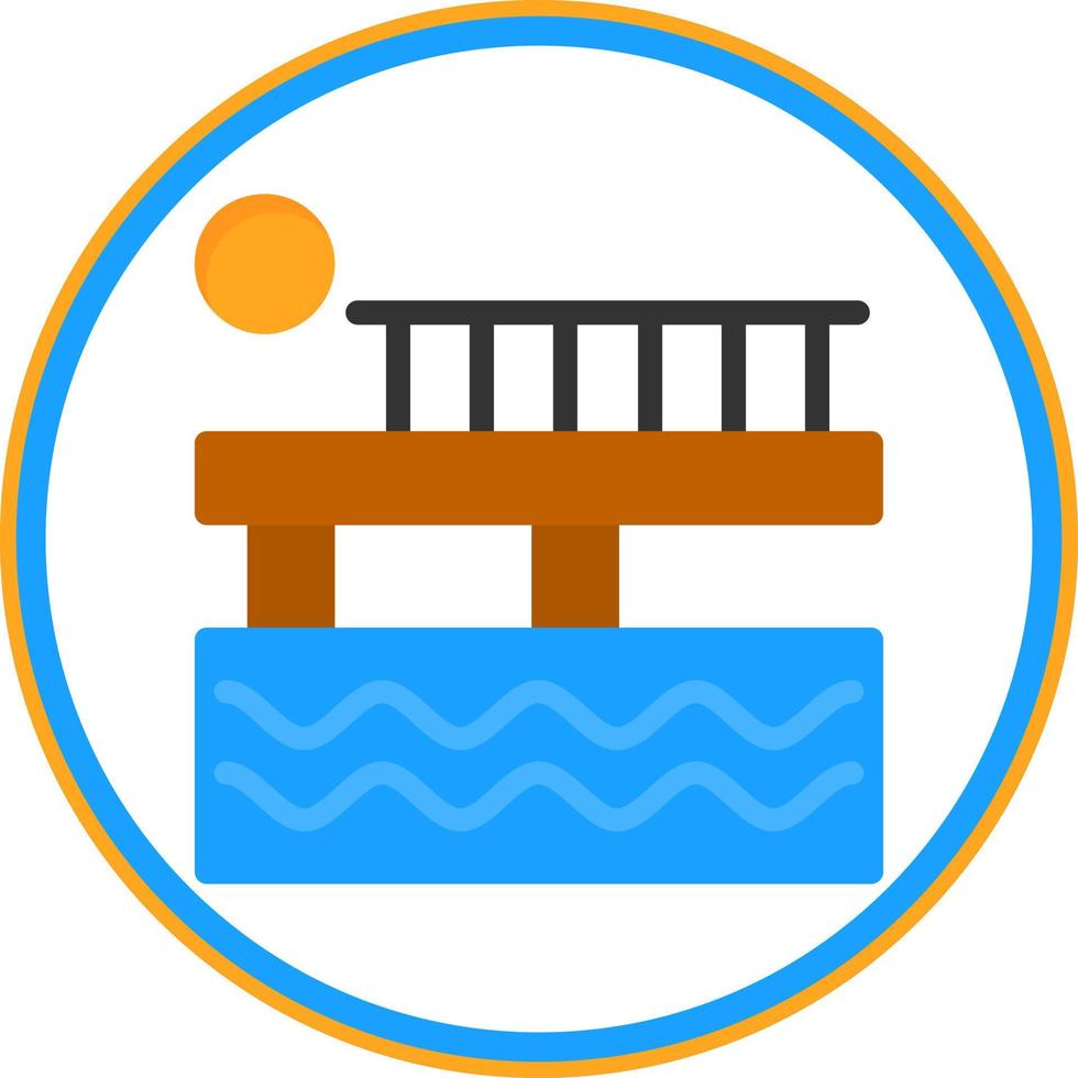 diseño de icono de vector de muelle