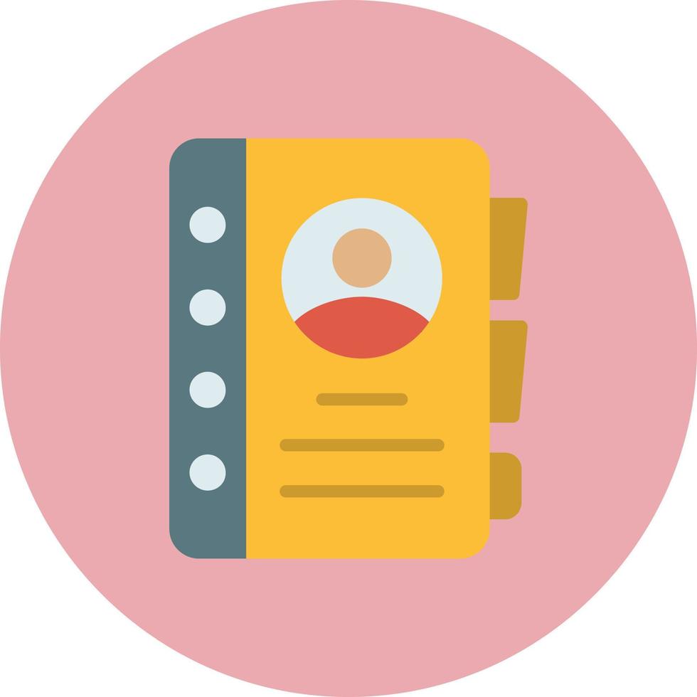 Contact Book Vector Icon