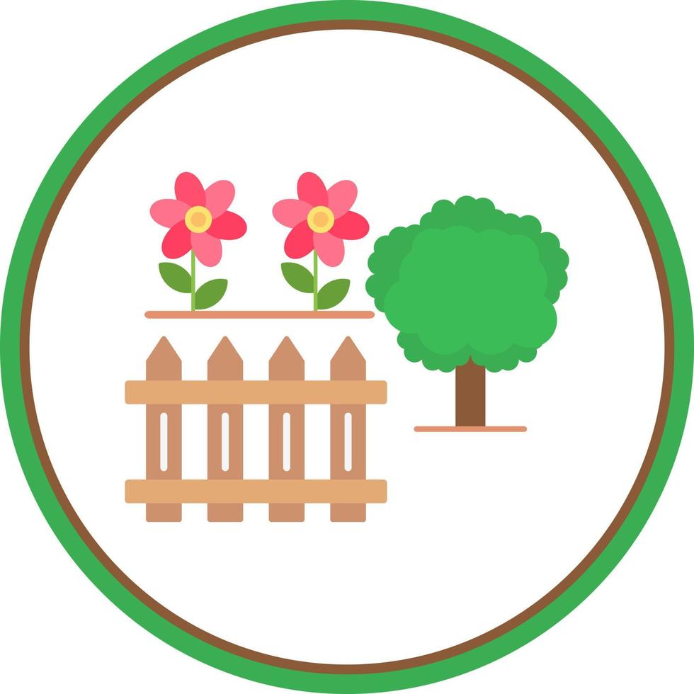 diseño de icono de vector de jardín trasero