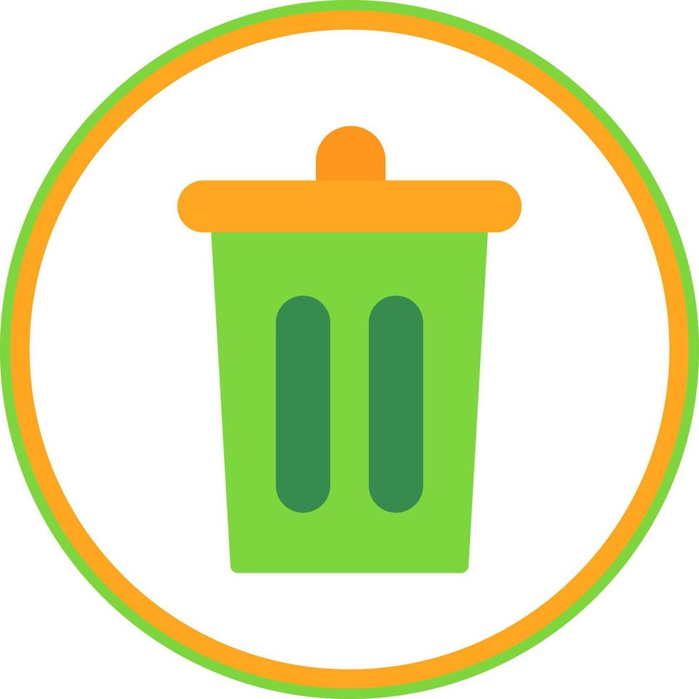 Trash Bin Vector Icon Design