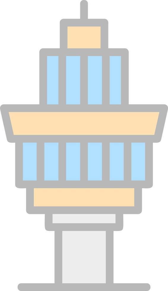 Control Tower Vector Icon Design