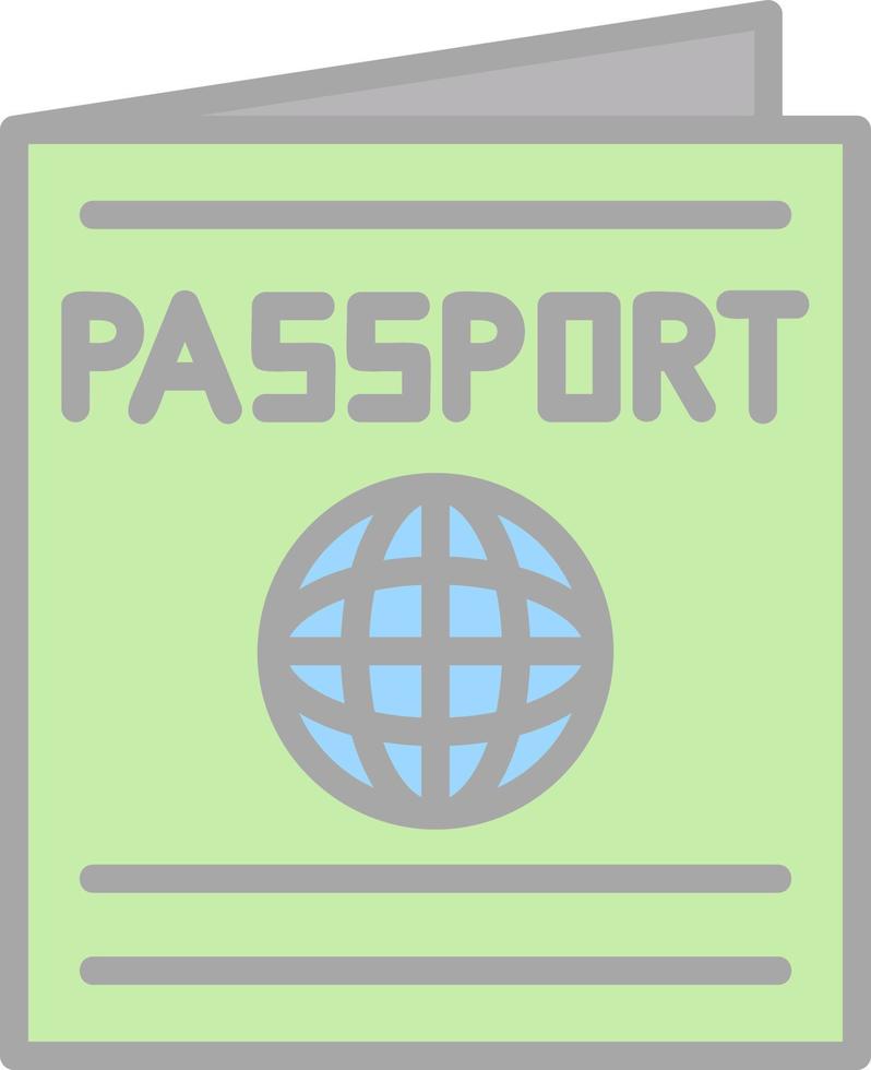 diseño de icono de vector de pasaporte