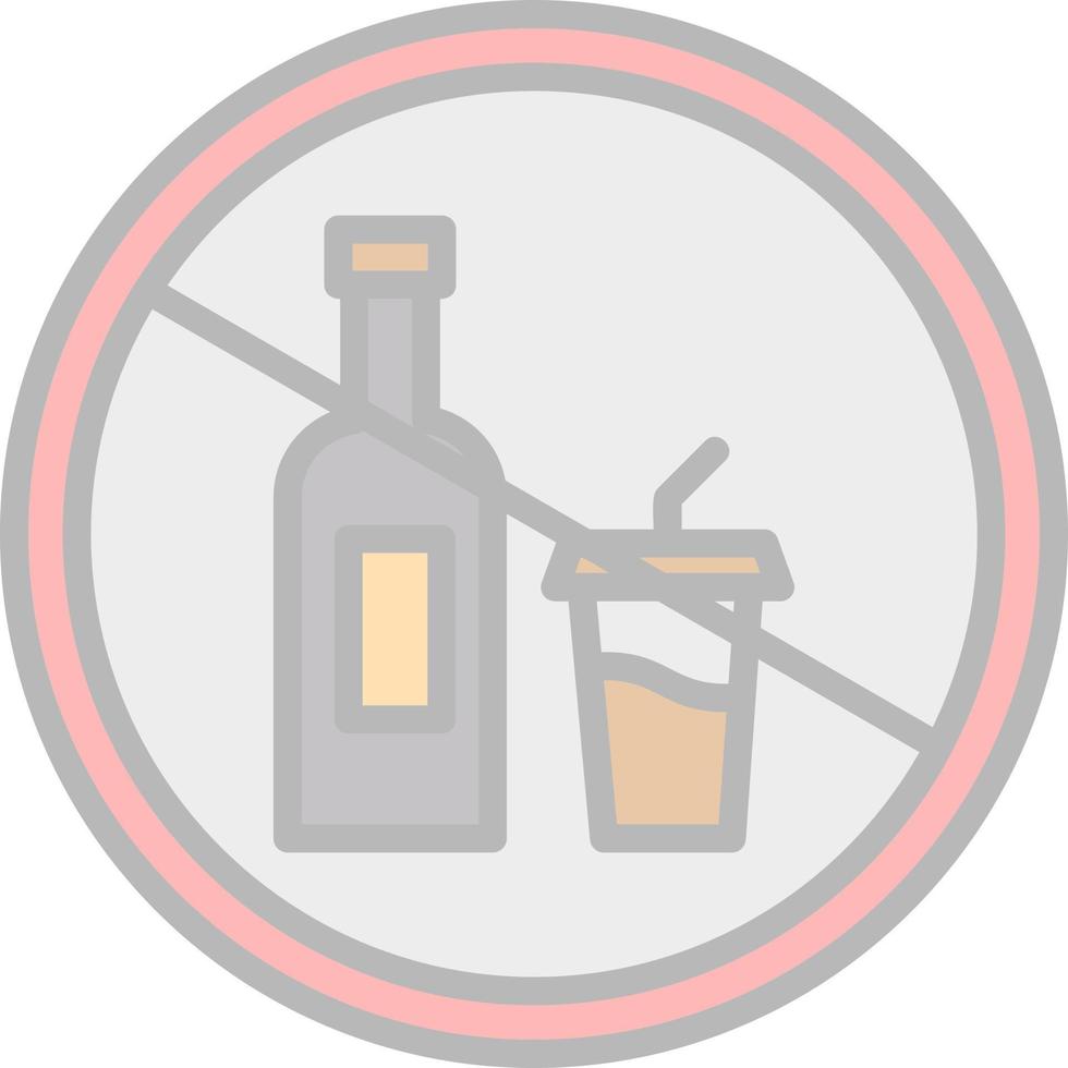 No Drink Vector Icon Design