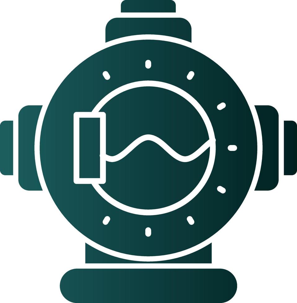 Diving Helmet Vector Icon Design