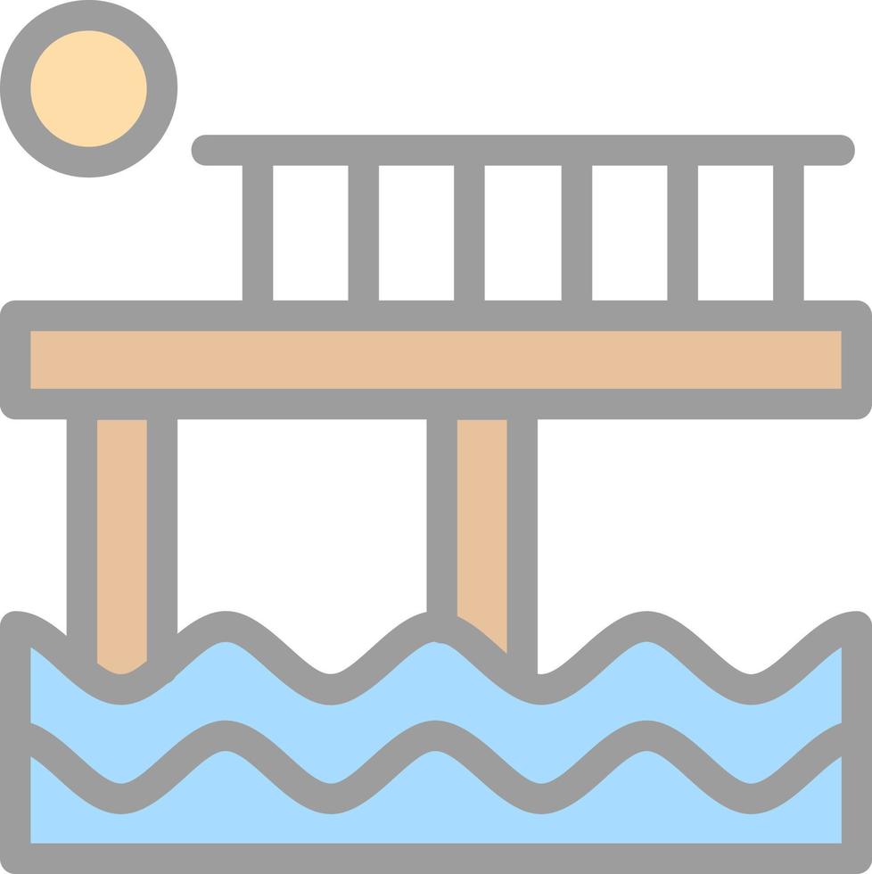 diseño de icono de vector de muelle