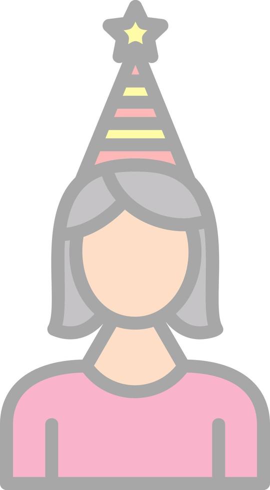 Birthday Girl Vector Icon Design