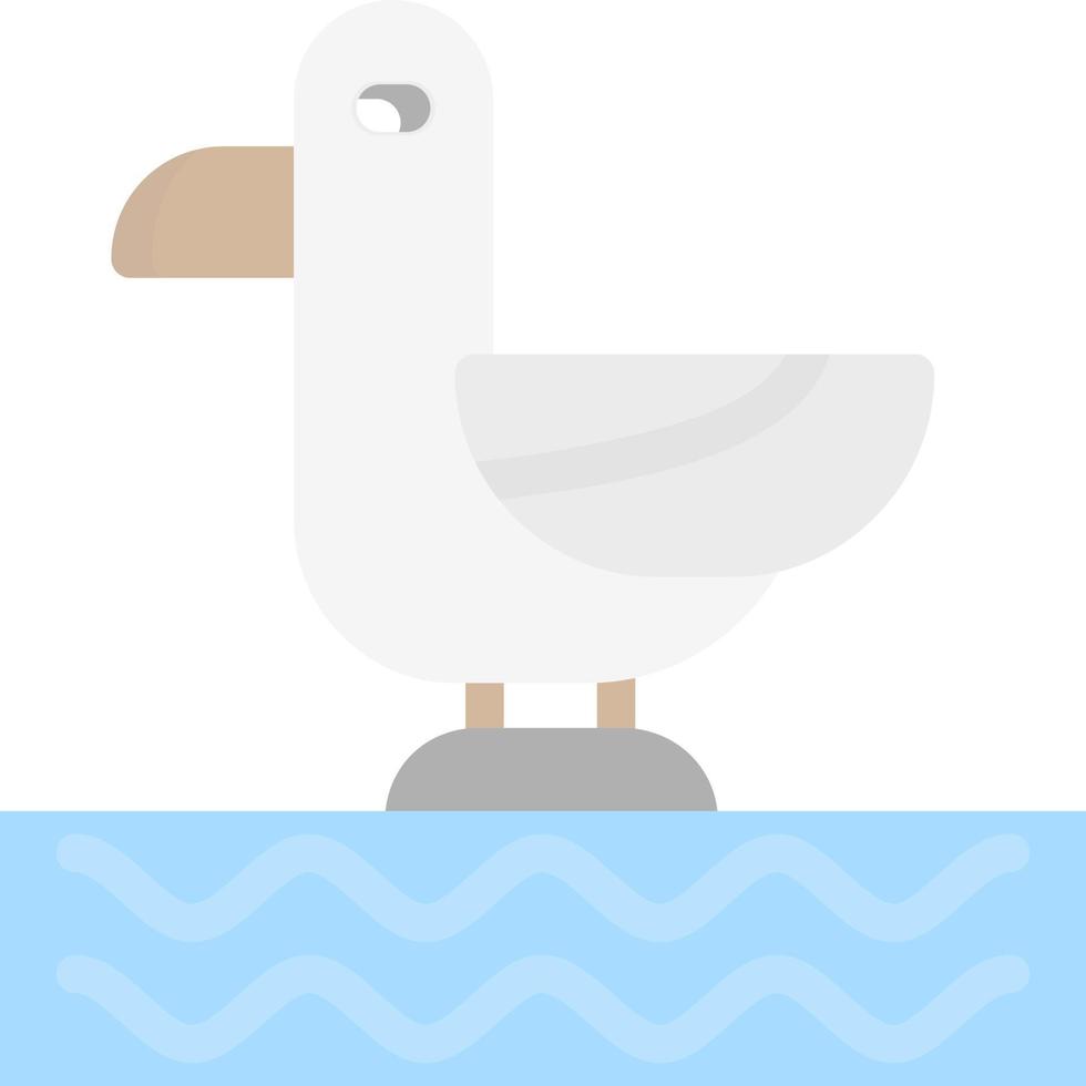 Seagull Vector Icon Design